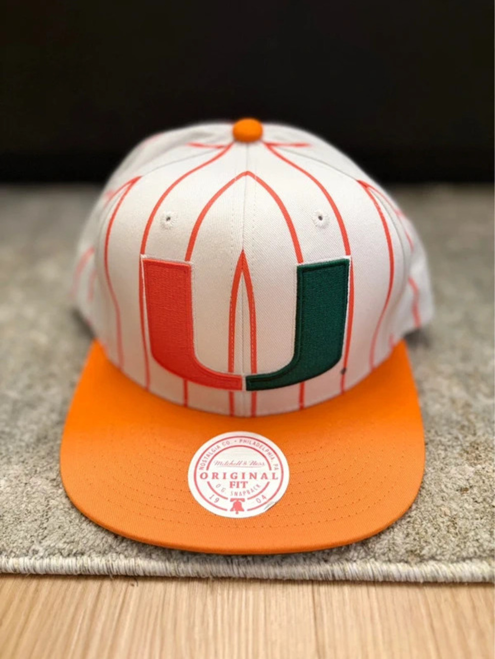 Mitchell & Ness Miami Hurricanes Original Fit Snapback Hat NWT